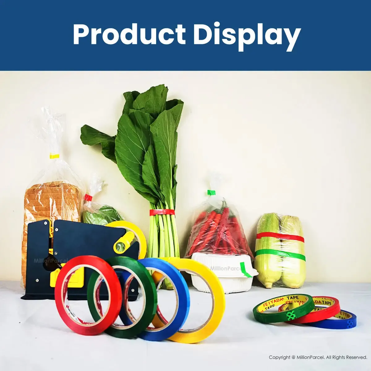 NICHIBAN Plastic Bag Sealer Tape | Bakery Tape