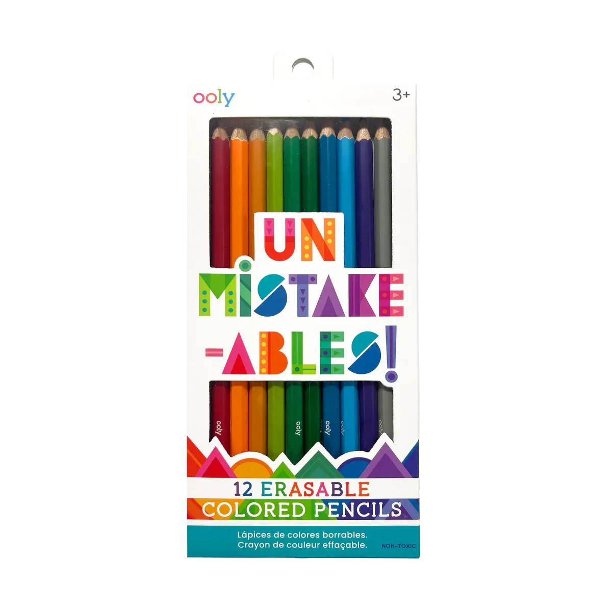 Ooly Un-Mistakeables! Erasable Colored Pencils - Set of 12