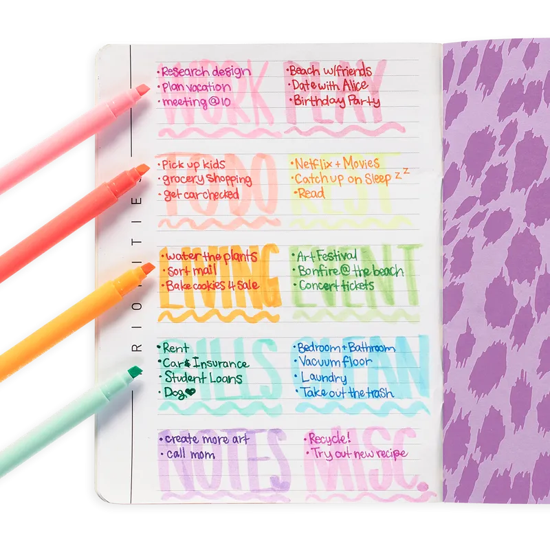 Pastel Mints Scented Flextip Highlighters Set of 10