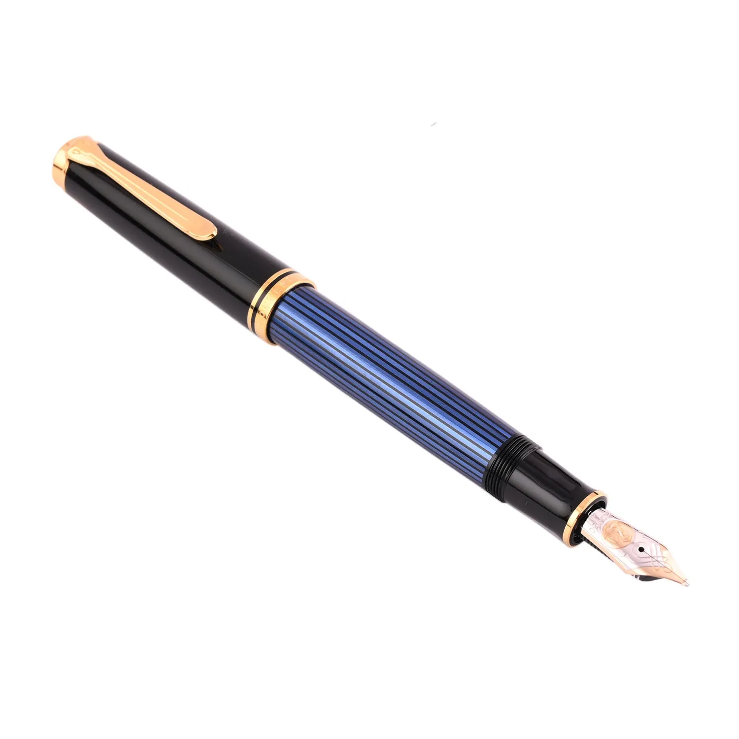 Pelikan M800 Fountain Pen - Black Blue GT