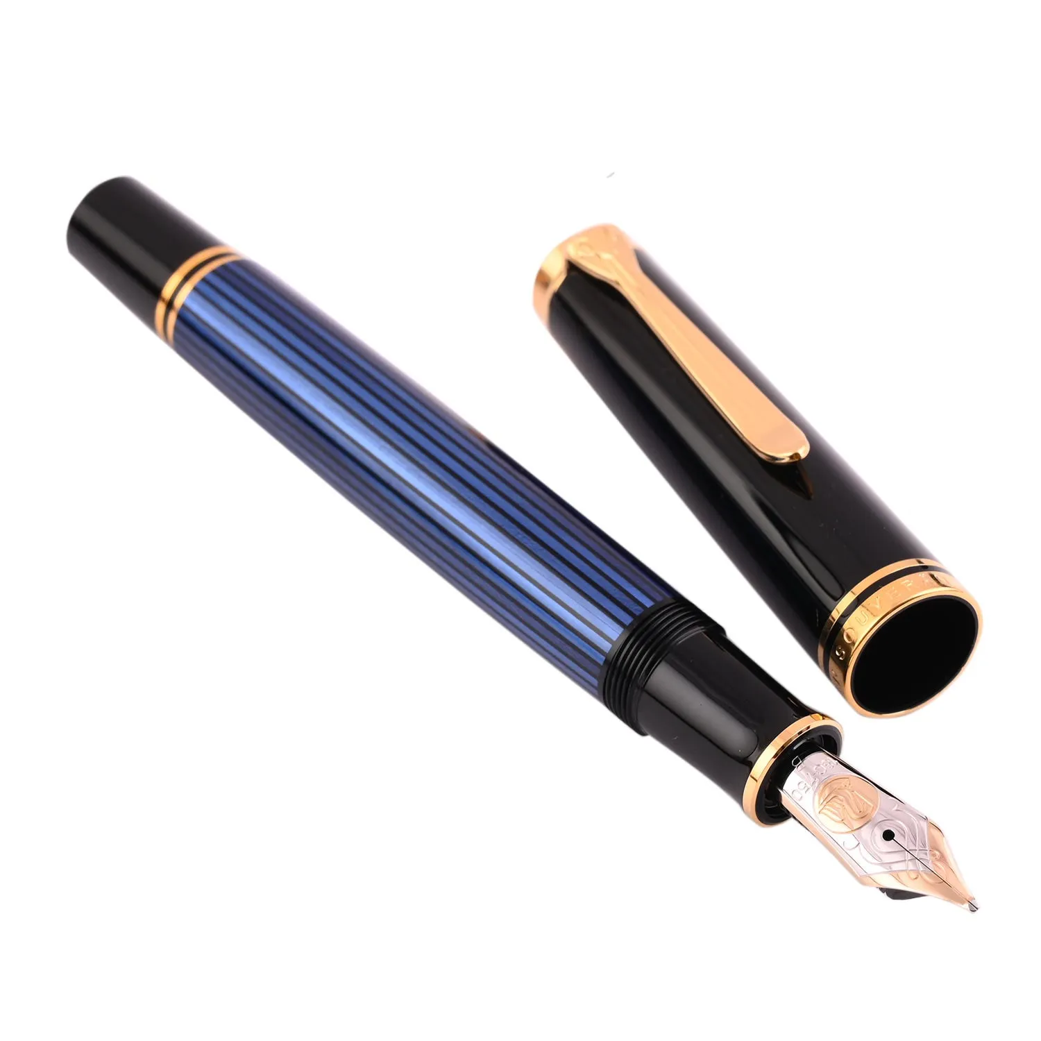 Pelikan M800 Fountain Pen - Black Blue GT