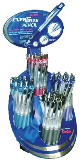 Pentel PL75 Mech. Pencil Energize 0.5mm Display of 48 Pcs