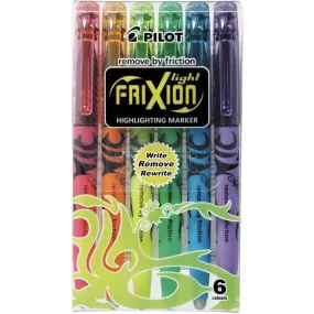 Pilot Frixion Erasable Highlighter 4.0Mm Assorted Wallet 6