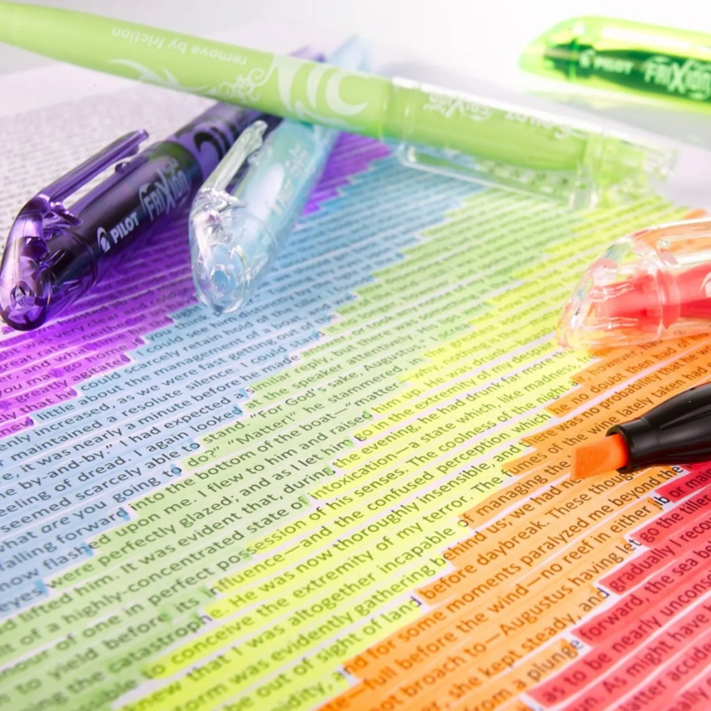 Pilot FriXion Light Soft Erasable Pastel Highlighter Triple Blister 3pk  - Green, Orange, Violet