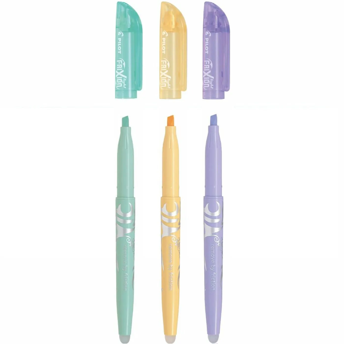 Pilot FriXion Light Soft Erasable Pastel Highlighter Triple Blister 3pk  - Green, Orange, Violet
