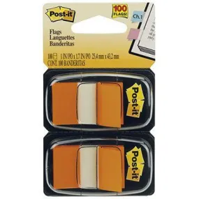 Post-It 680-Oe2 Flags Orange Twin Pack 100