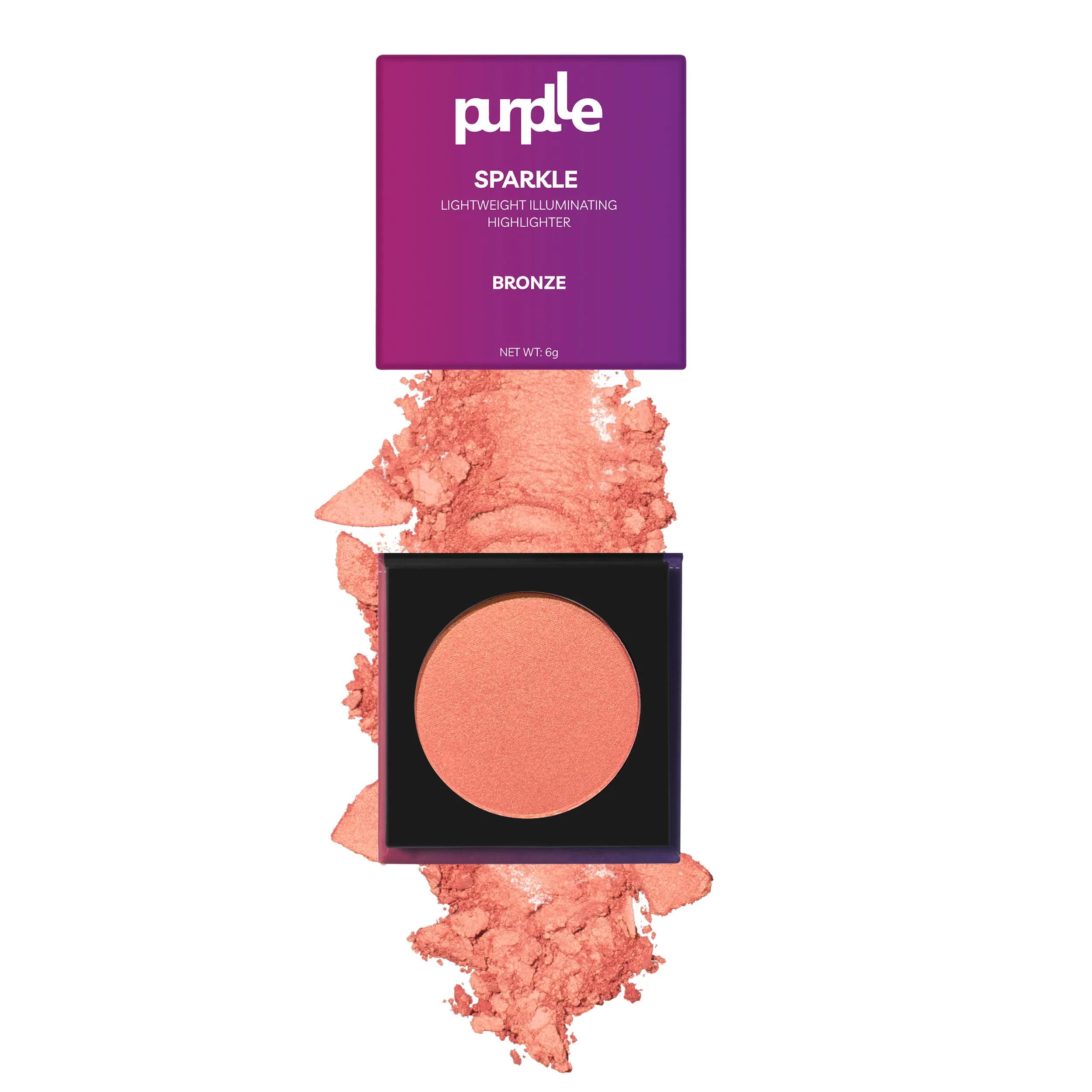 Purplle Sparkle Lightweight Illuminating Highlighter - Bronze | Ultra Shimmery| High Pigmentation | Lifts Face | Blendable | Long Lasting (6gm)