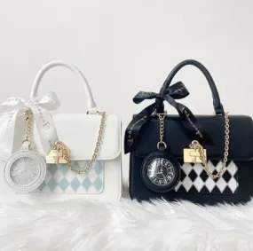 Rabbit's Timepiece     Goth   Window Bag Dark Academia Kawaii Academia Y2K Cottagecore Coquette Fairycore Dollette Princesscore