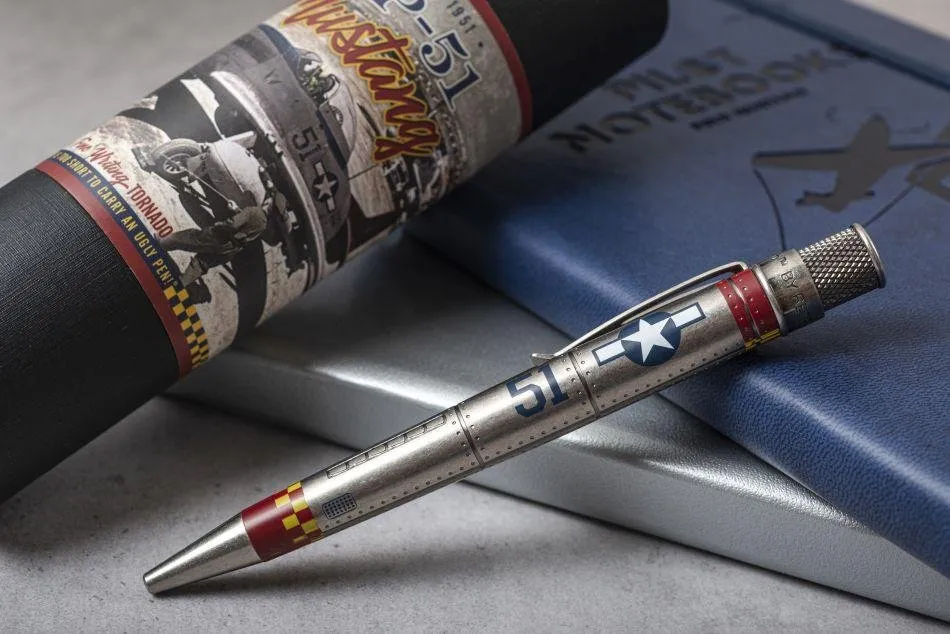 Retro 51 Tornado Vintage Metalsmith Rollerball Pen - P-51 Mustang