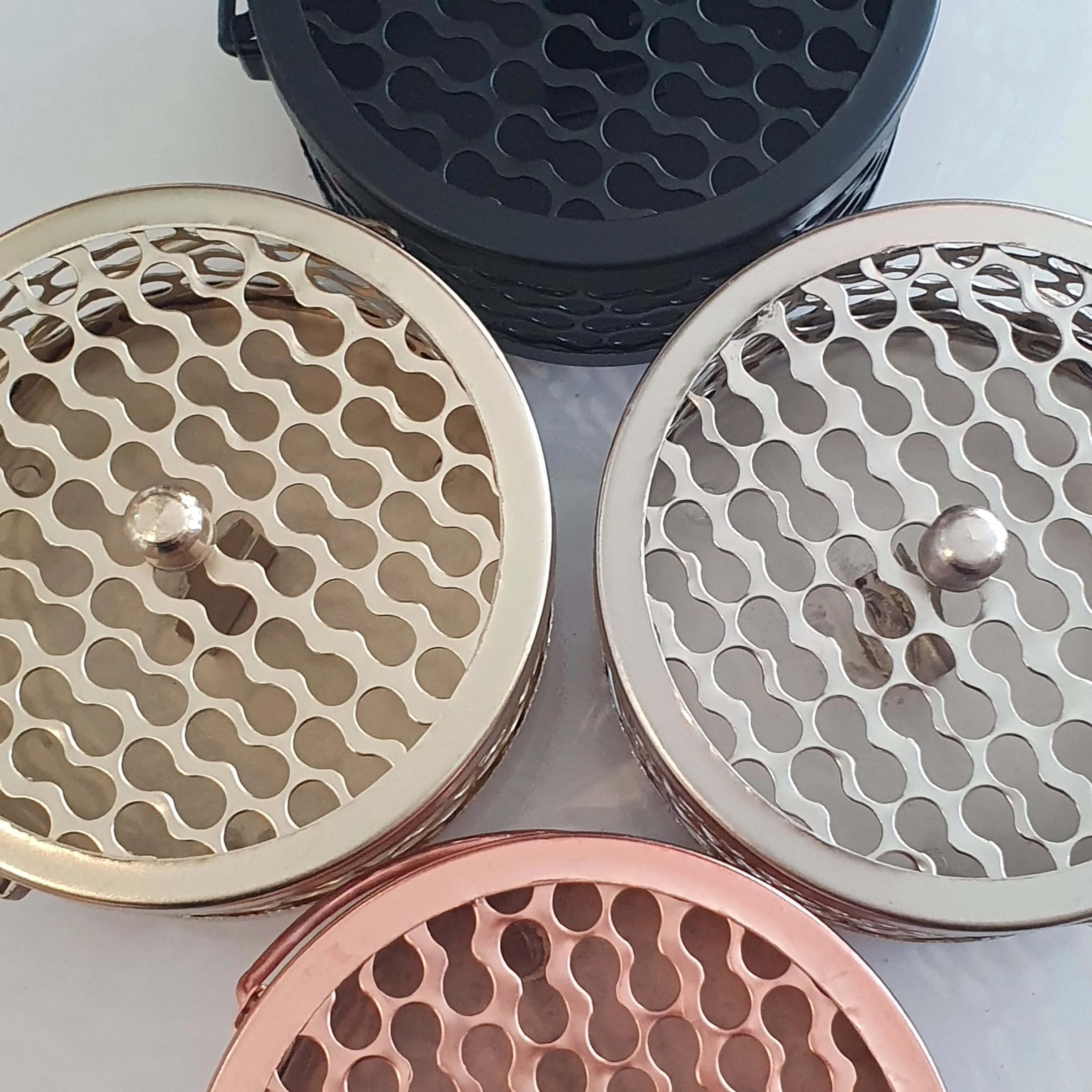Round Brass Mosquito Coil Holders With Handle