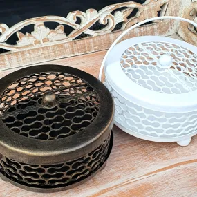 Round Brass Mosquito Coil Holders With Handle
