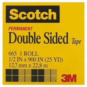 Scotch 665 Double Sided Tape 12.7Mm X 22.8M