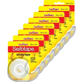 Sellotape Sticky Tape Dispenser 18mmx25m Pack 8
