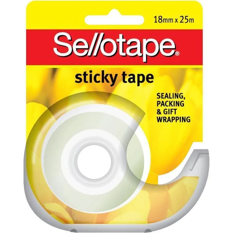 Sellotape Sticky Tape Dispenser 18mmx25m Pack 8