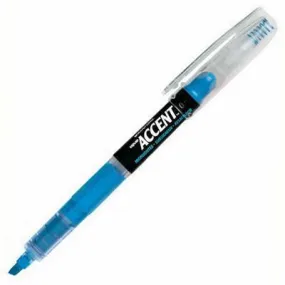 Sharpie Liquid Accent Highlighter Chisel Point 3.3Mm Fluorescent Blue Pack 12