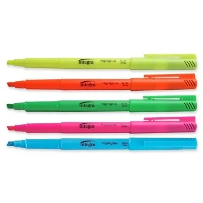 Single Color Pen Style Fluorescent Highlighters (Dozen)