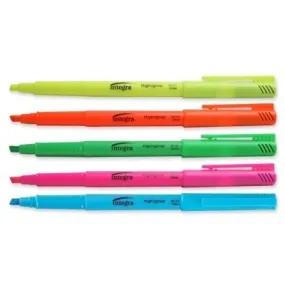 Single Color Pen Style Fluorescent Highlighters (Dozen)