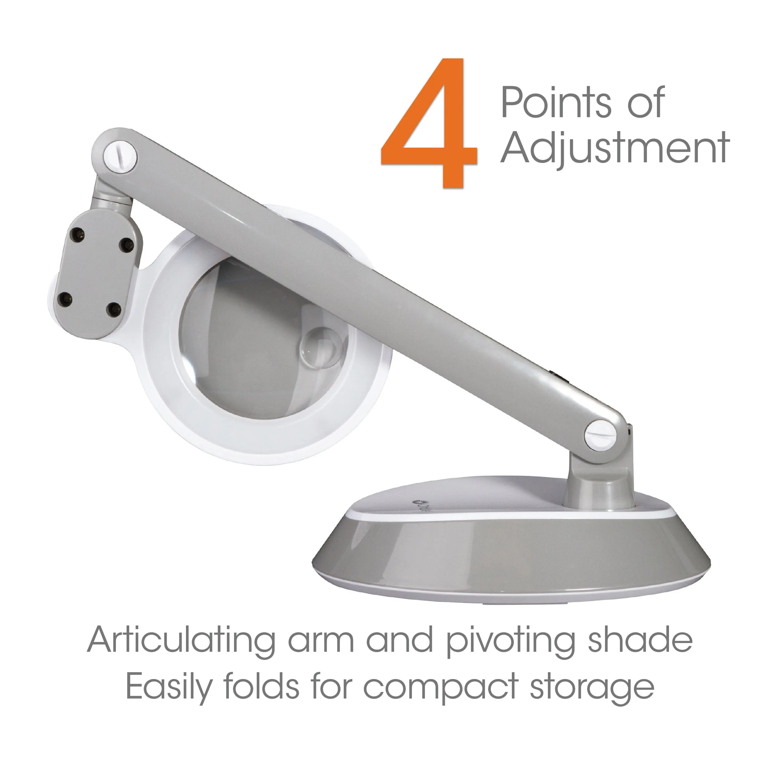Space-Saving LED Magnifier Desk Lamp