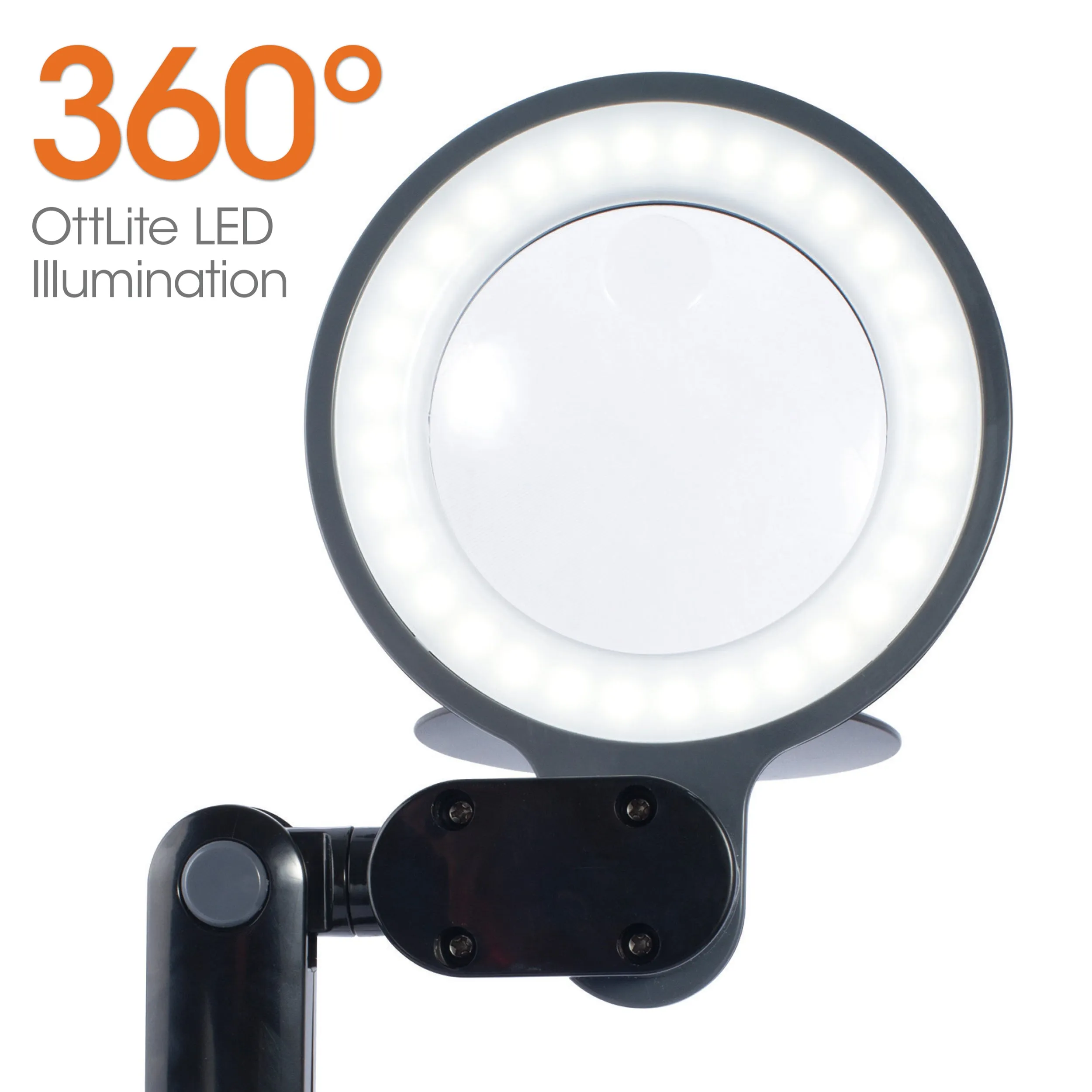Space-Saving LED Magnifier Desk Lamp