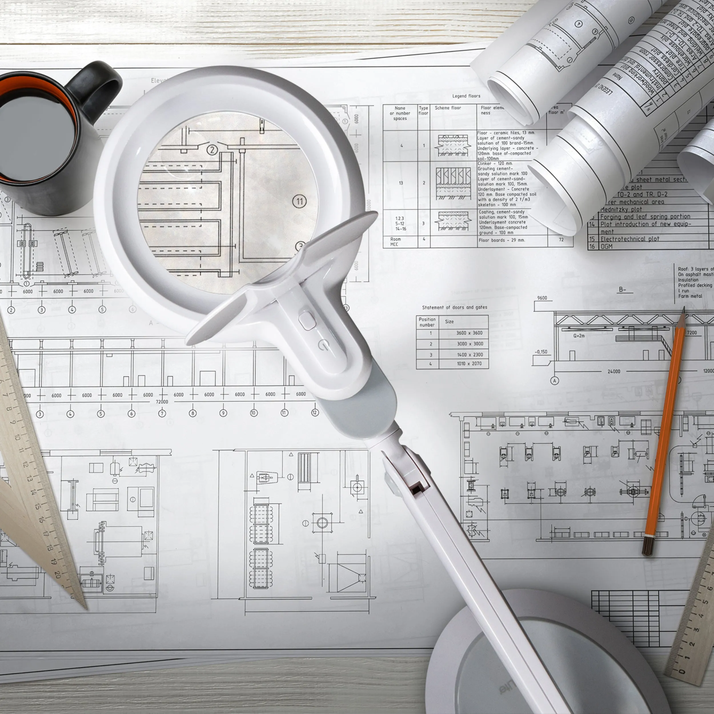 Space-Saving LED Magnifier Desk Lamp