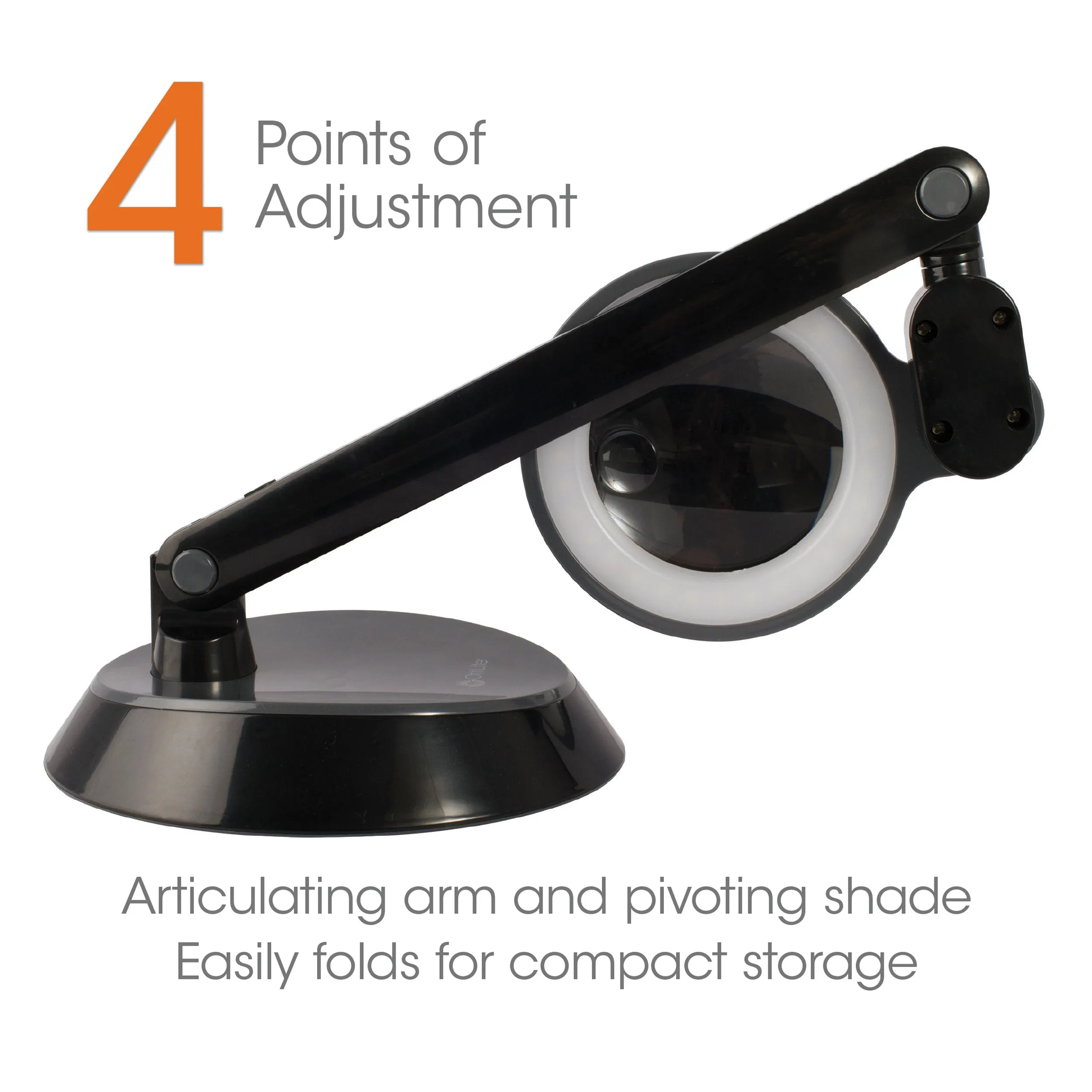 Space-Saving LED Magnifier Desk Lamp