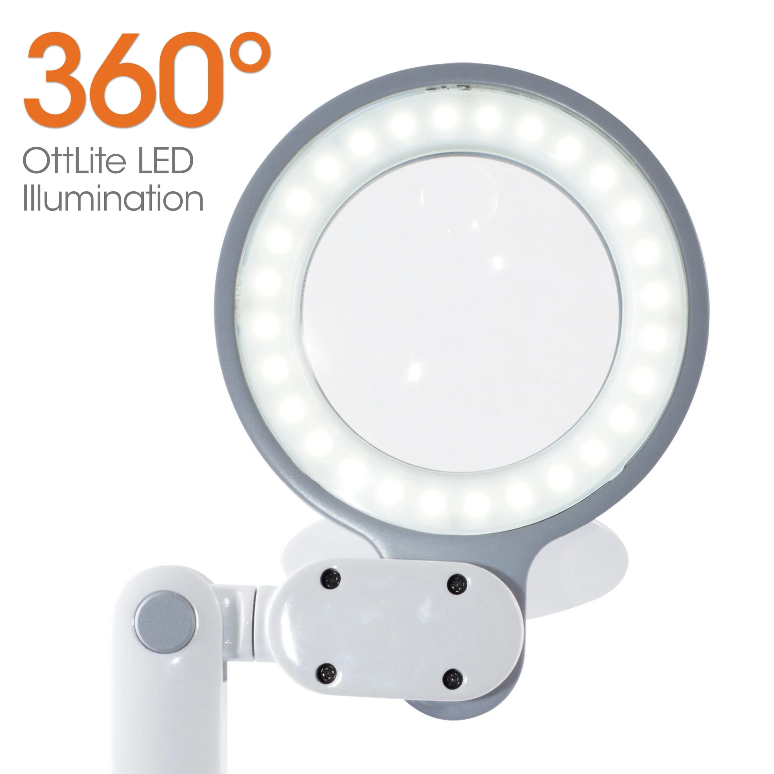 Space-Saving LED Magnifier Desk Lamp