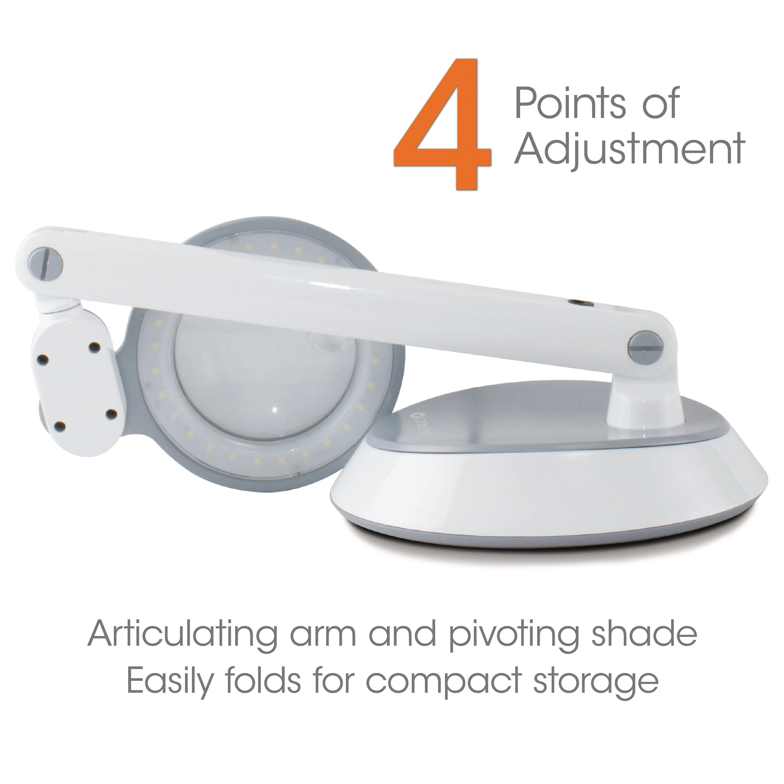 Space-Saving LED Magnifier Desk Lamp