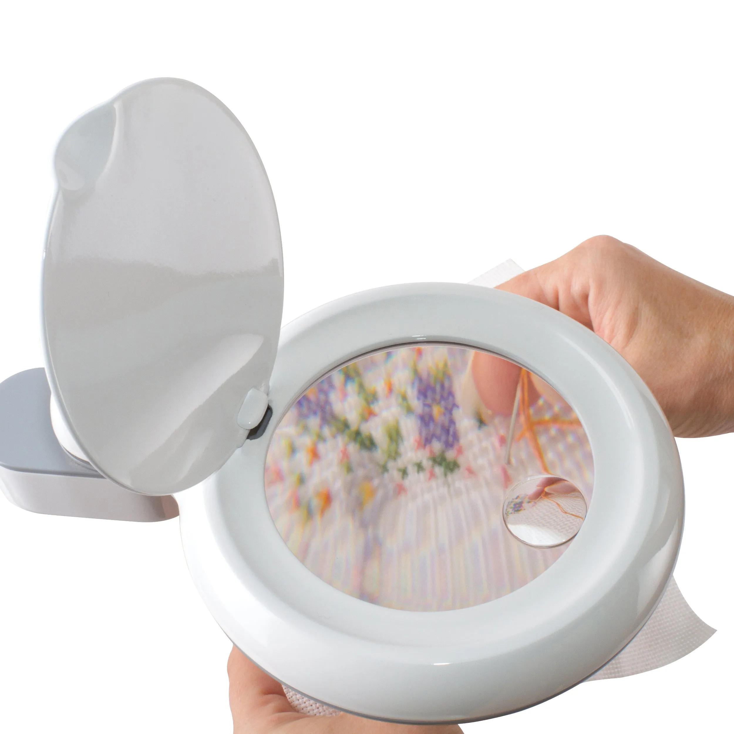 Space-Saving LED Magnifier Desk Lamp