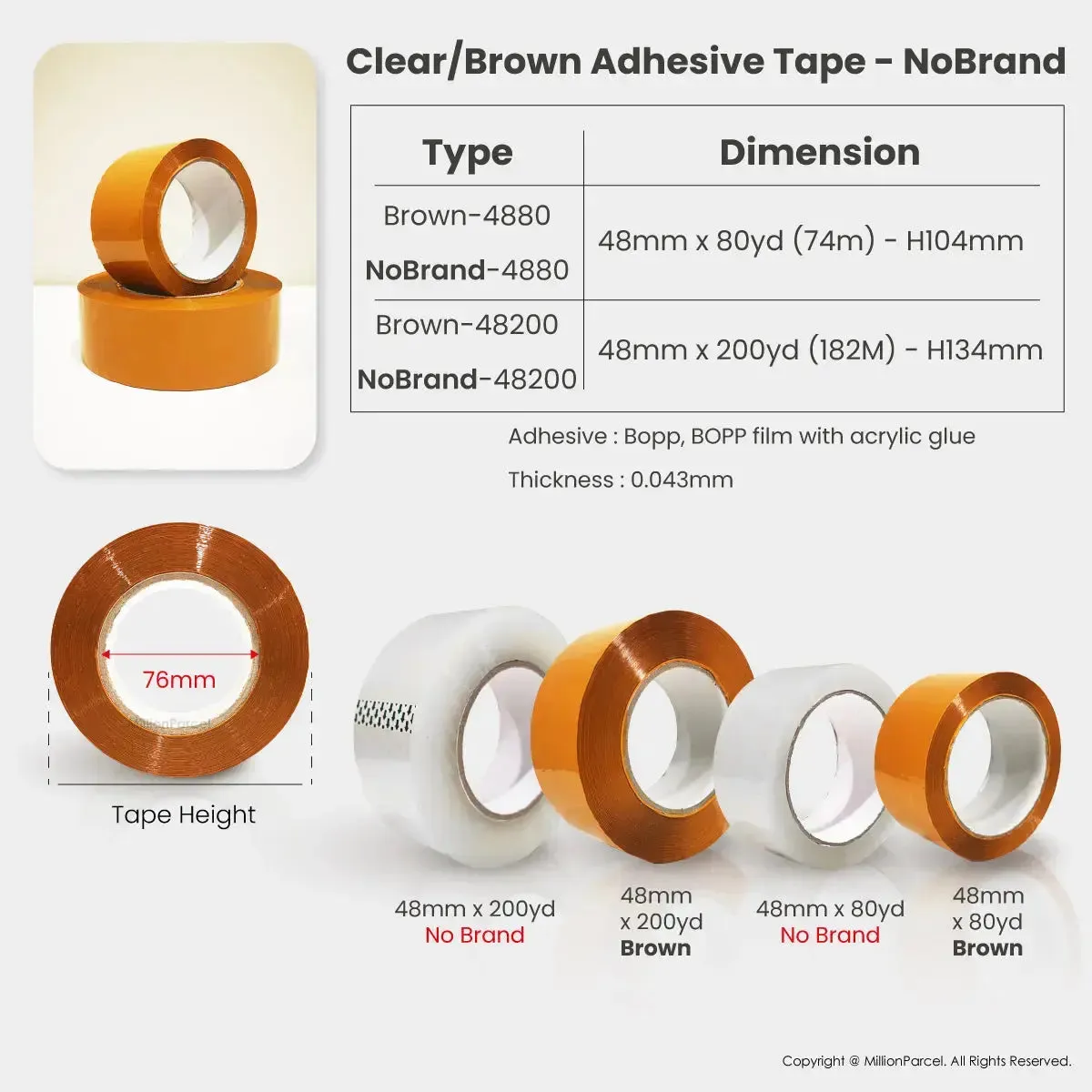 STAR Clear Adhesive Tape | Opp Tape | Brown Tape