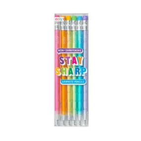 Stay Sharp Graphite Pencils - Rainbow Set of 6