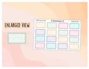 Stitched Half Box Stickers - Summer 2024 Colours