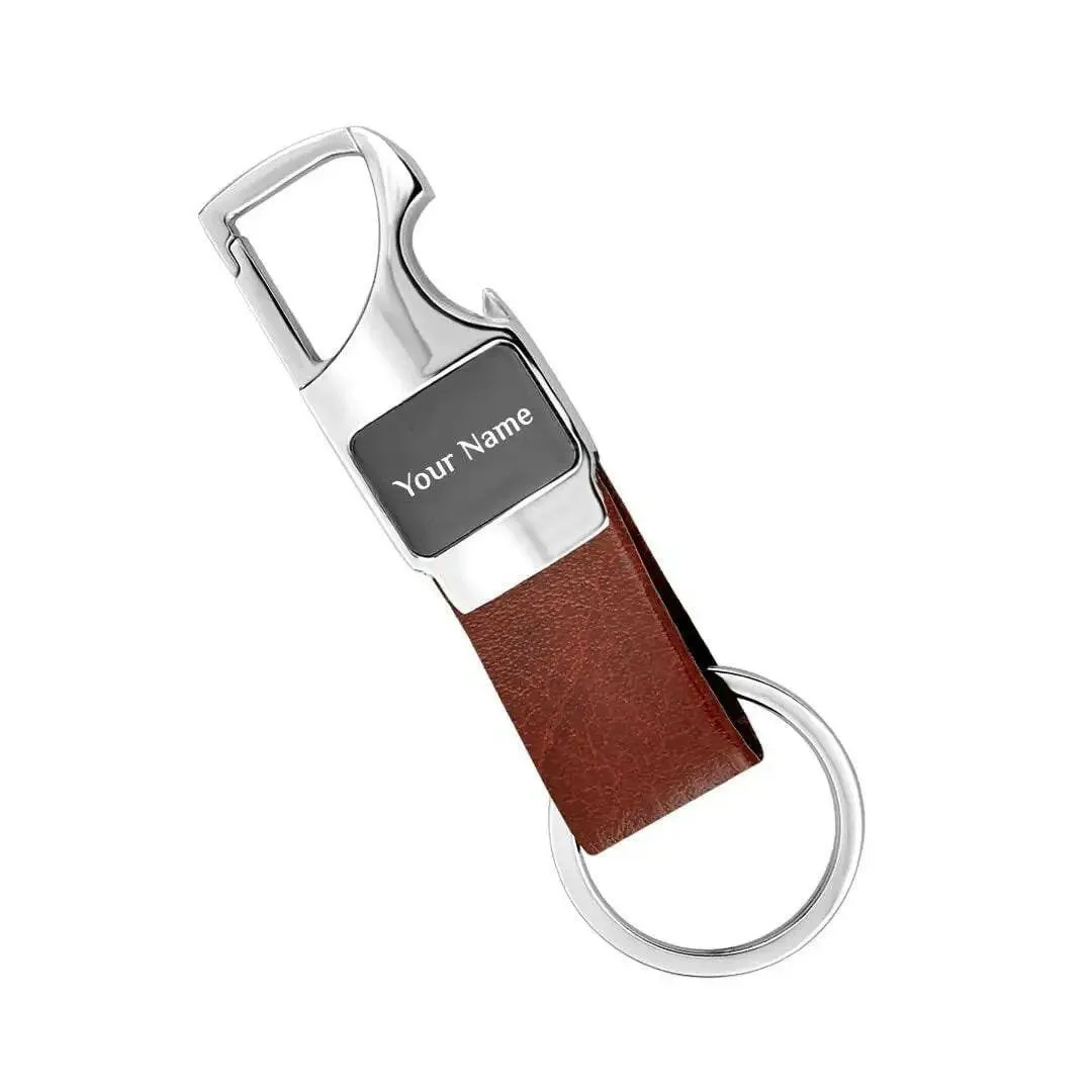 Stylish Brown Wallet, Pen & Keychain Set - Custom Gifts for Men