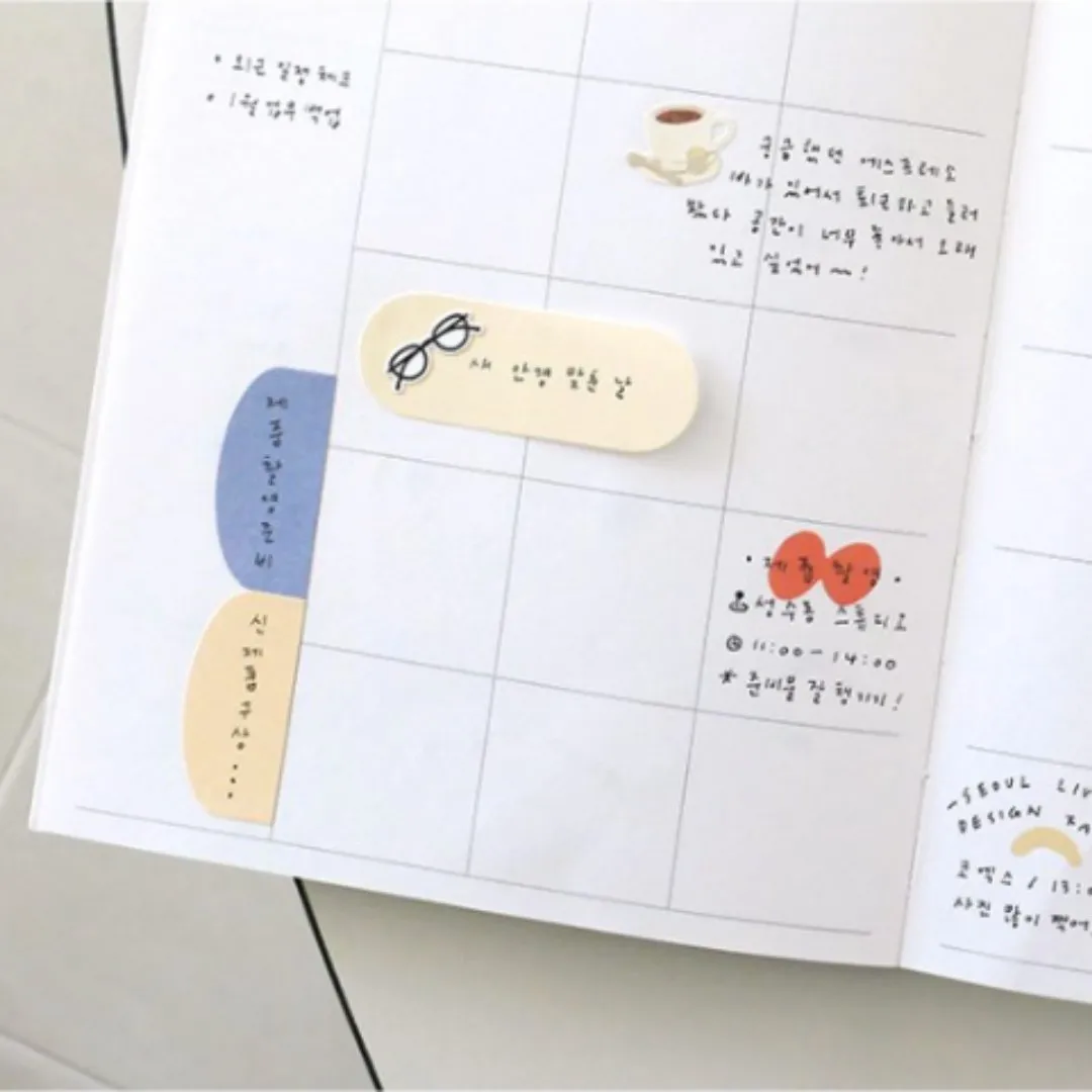 Suatelier Sticky Memo - Daily Plan .51 Pastel Grid (3)