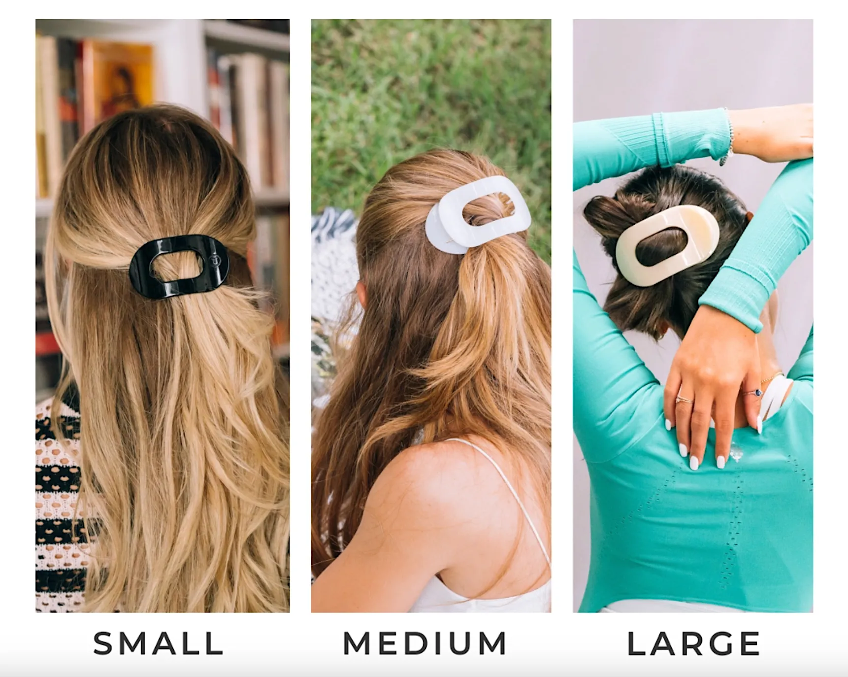 teleties medium flat round clip - color pops
