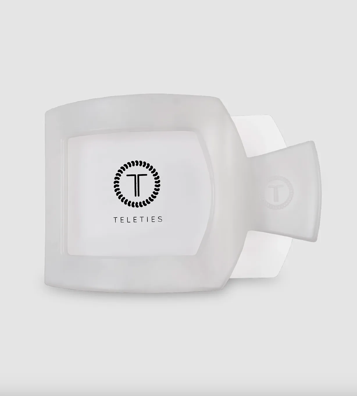 teleties medium flat square clip - neutrals