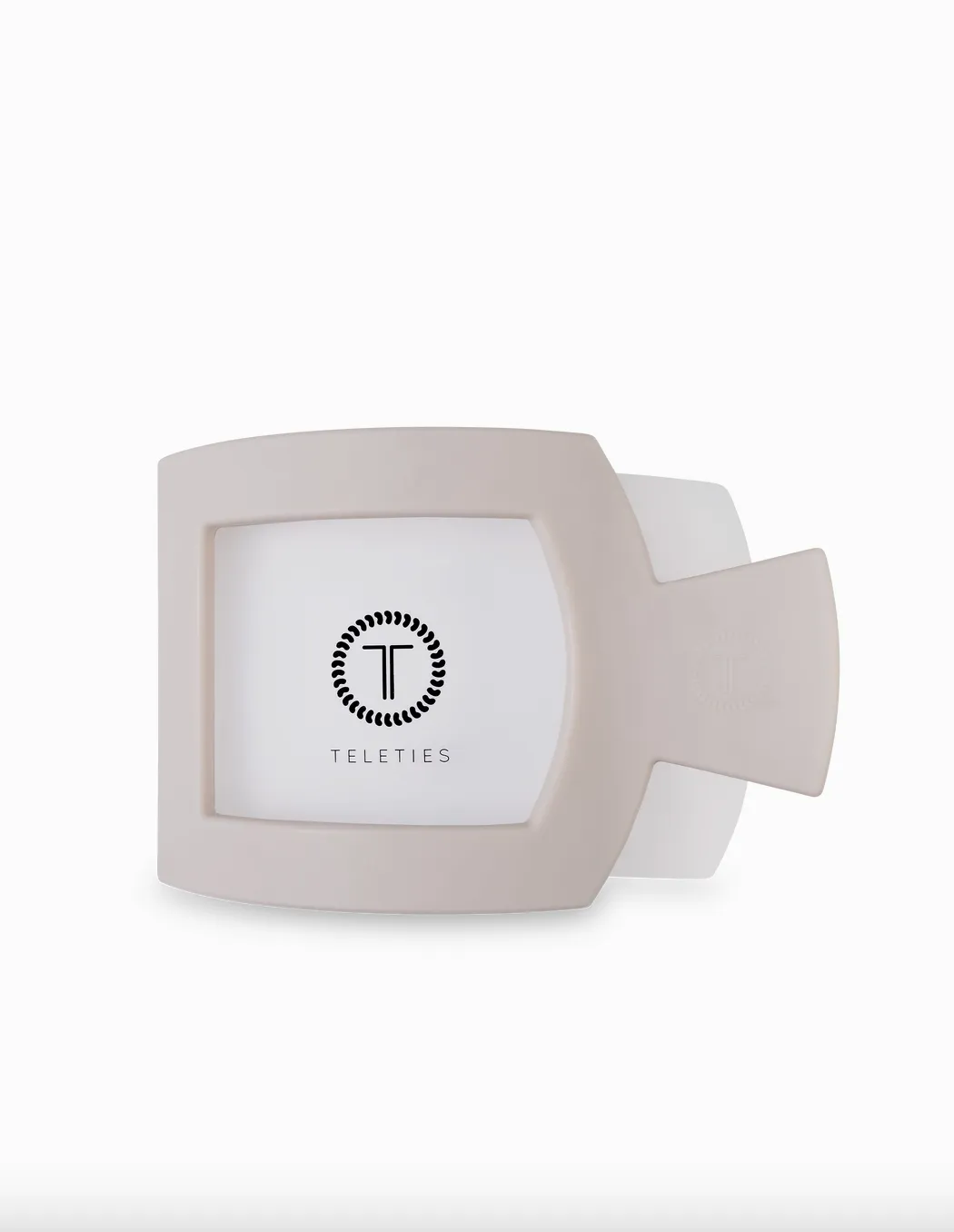teleties medium flat square clip - neutrals