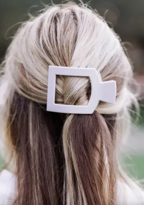 teleties medium flat square clip - neutrals