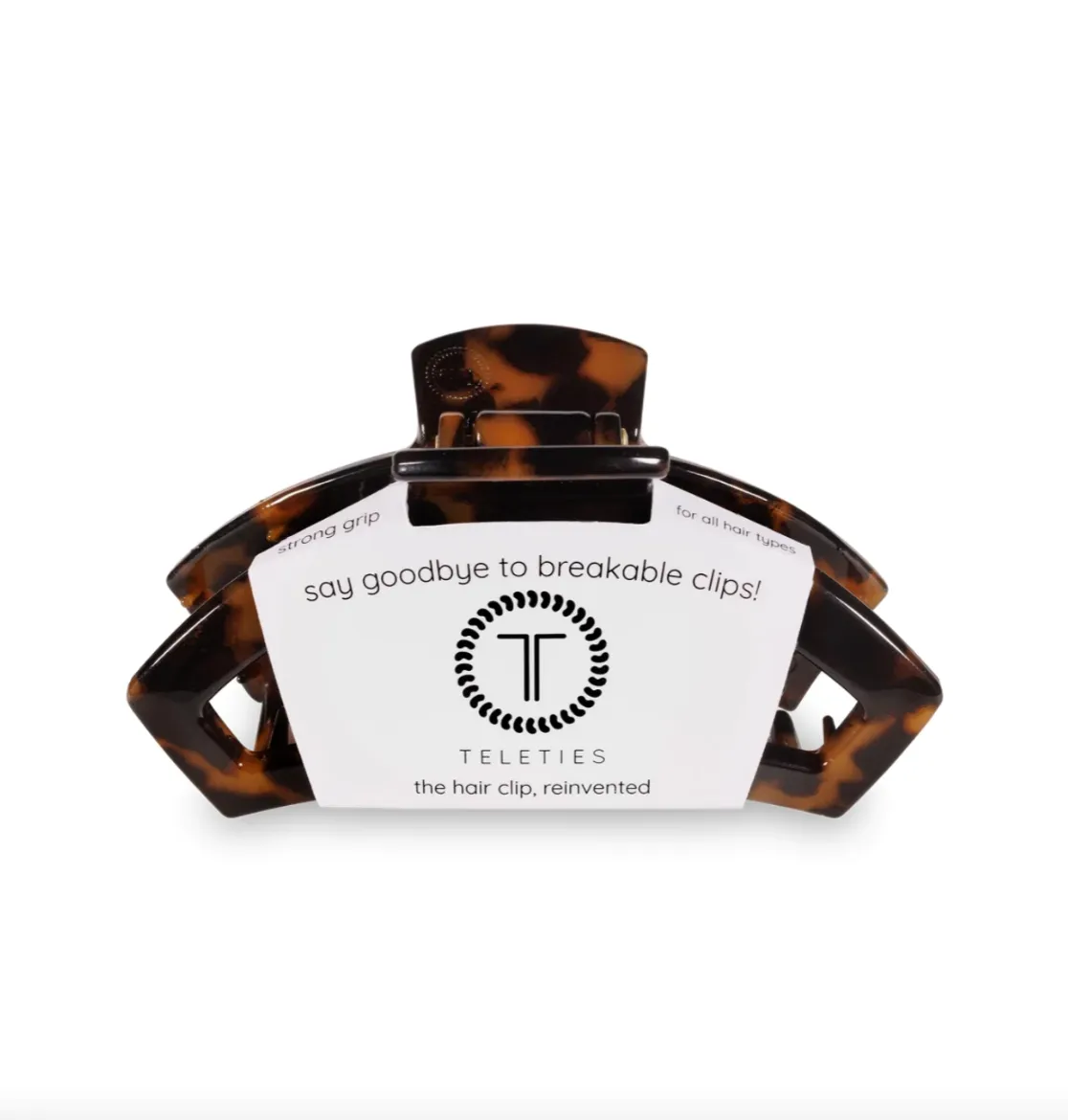 teleties medium hair clip - tortoise
