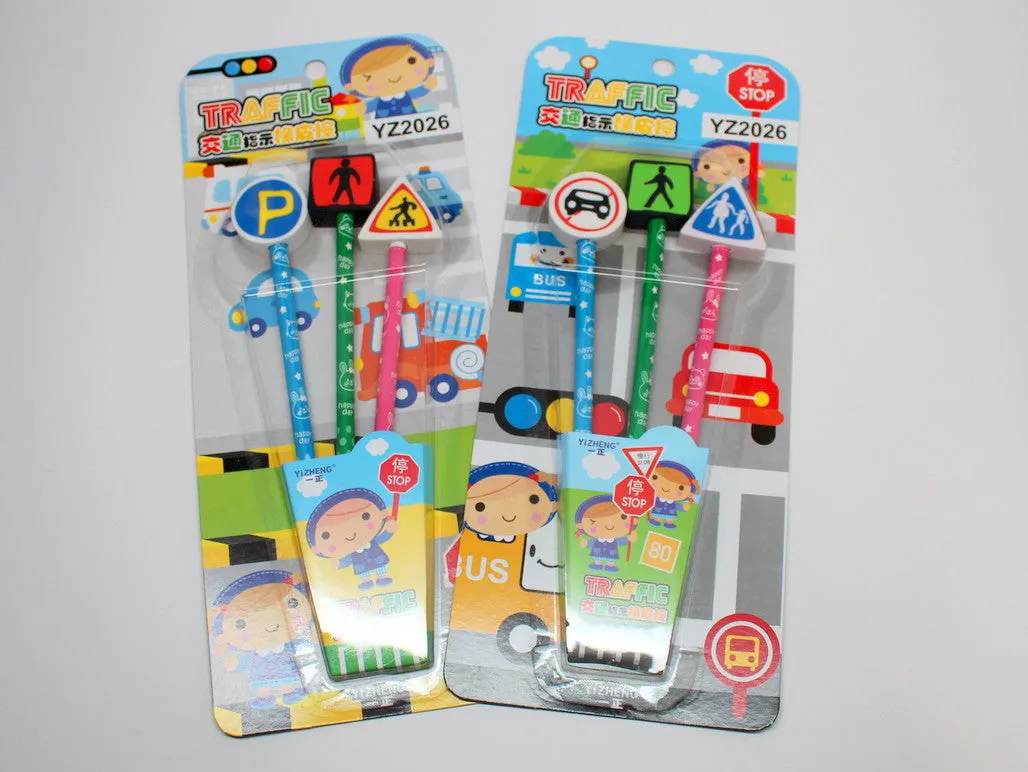 Traffic Sign Pencil Set