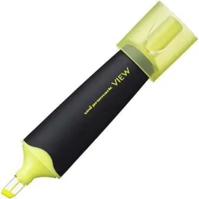 Uni Promark View Highlighter Chisel Fluoro Yellow