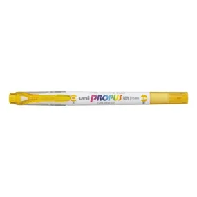Uni Propus Window Double-Ended Highlighter 4.0mm/0.6mm Bright Yellow