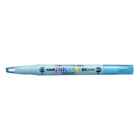 Uni Propus Window Double-Sided Highlighter 4.0mm/0.6mm Light Blue PUS-102