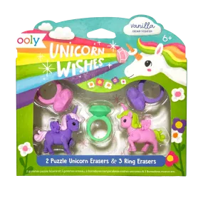Unicorn Wishes Scented Puzzle Erasers - Set of 5