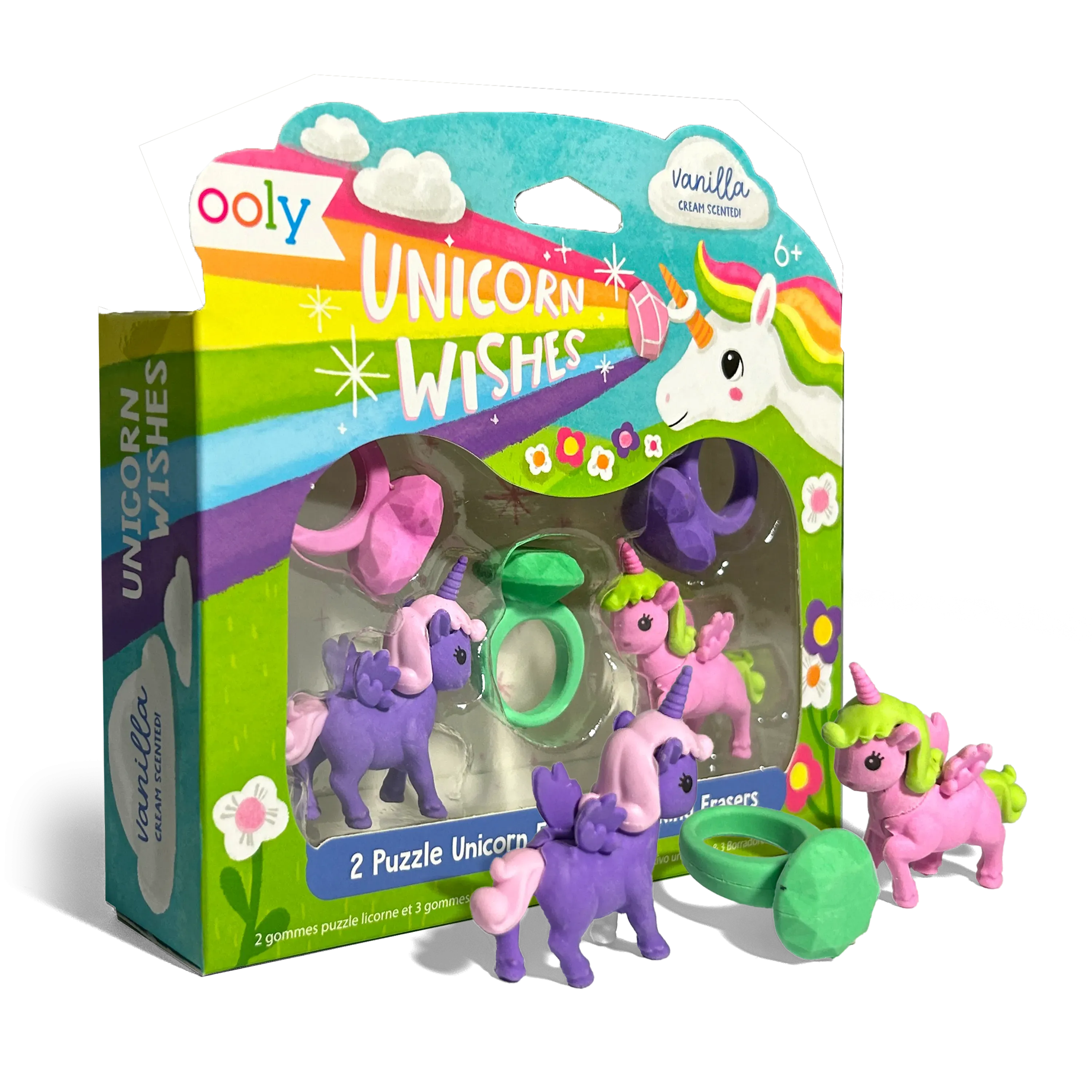 Unicorn Wishes Scented Puzzle Erasers - Set of 5
