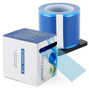 Universal Barrier Film 4x6 inch Roll of 1200 Disposable Adhesive Blue Tape w Box