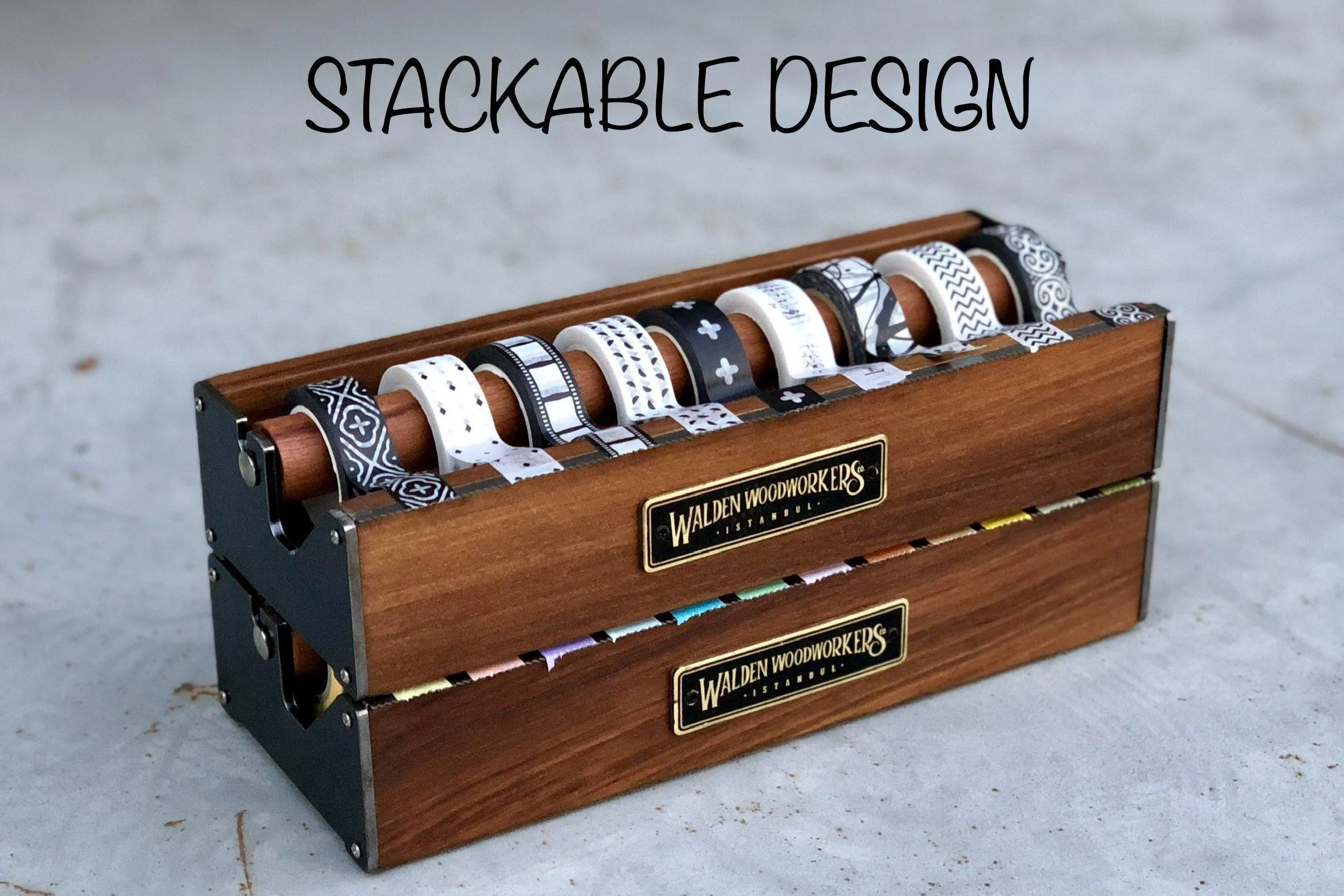 Wooden Multi Washi Tape Dispenser - Mahogany