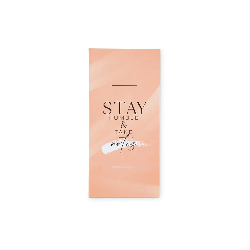 Work   Life Minimalist Sticky Notes & Flag Labels - Blush