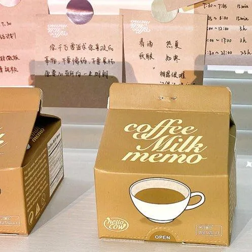Yilan Milk Carton Extract Portable Notes creative sticky notes NP-030040