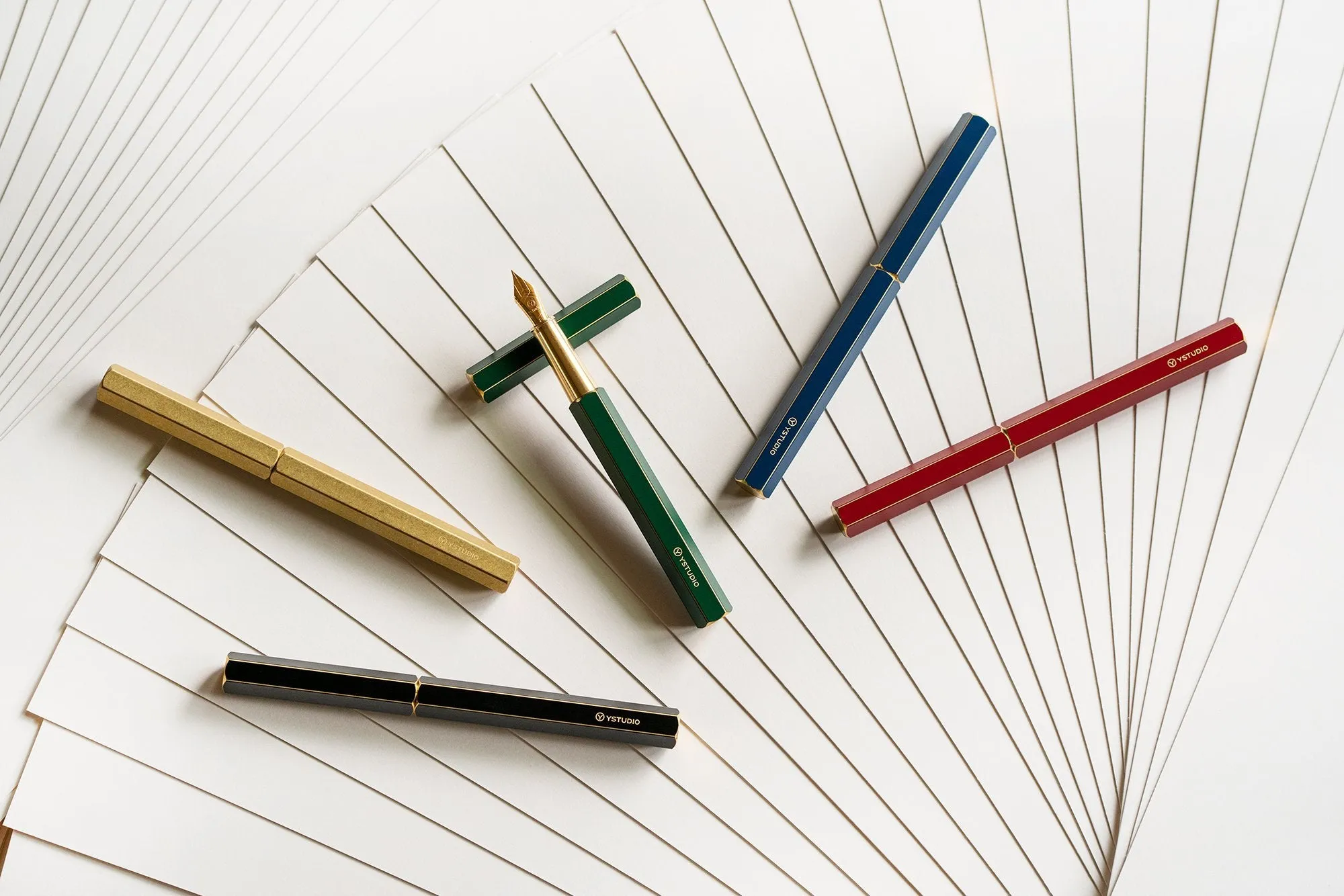 Ystudio Classic Revolve Fountain Pen - Blue
