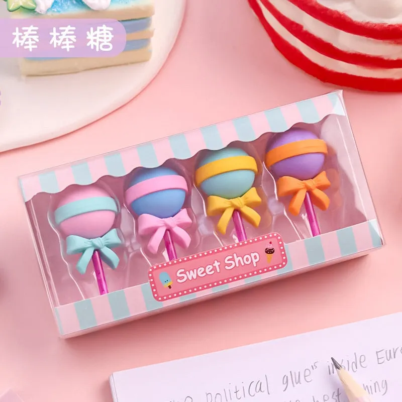 Yummy Ice Cream Erasers Set